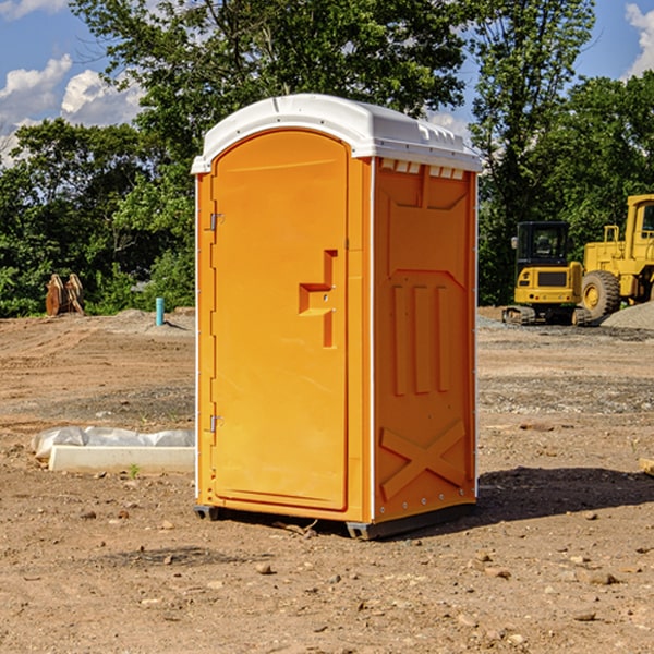 how often are the portable restrooms cleaned and serviced during a rental period in Timberlane